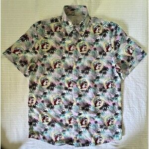 Buc-ee's Men’s Buttondown Shirt - Miami vibes - Tropical - Size Small